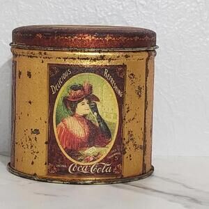 3/$25 Vintage Coca Cola Tin Collectible Can Style Container